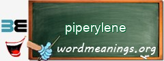 WordMeaning blackboard for piperylene